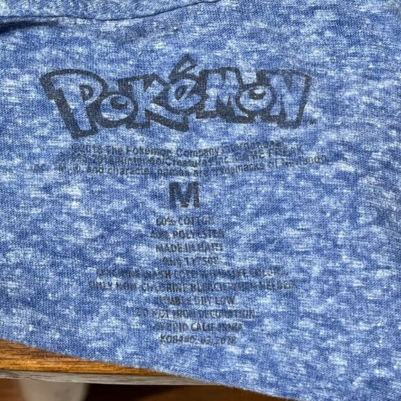 Pokemon Graphic Heather Blue T-Shirt "Gotta Catch Em All" Design Womens Size M - Picture 4 of 5
